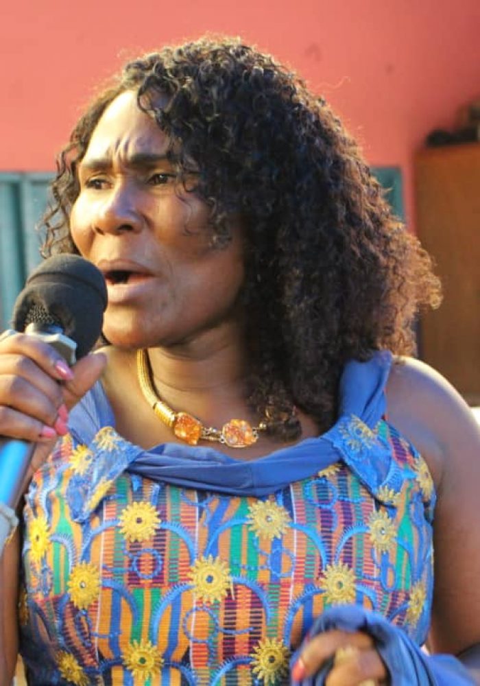 MP for Ablekuma North making presentation at widows fetes in 2018